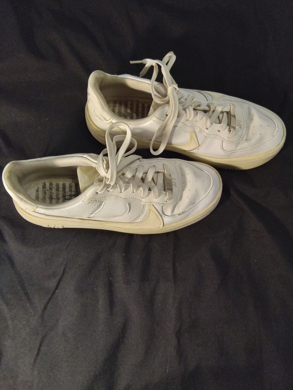 Nike Air Force 1 Low Sneakers - White with Cream Accents DJ9946-100 - Picture 3 of 7